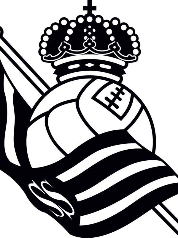 SSDECO.es | Cuadro Decorativo Real Sociedad - 30x37 cm - Arte Minimalista en MDF Negro